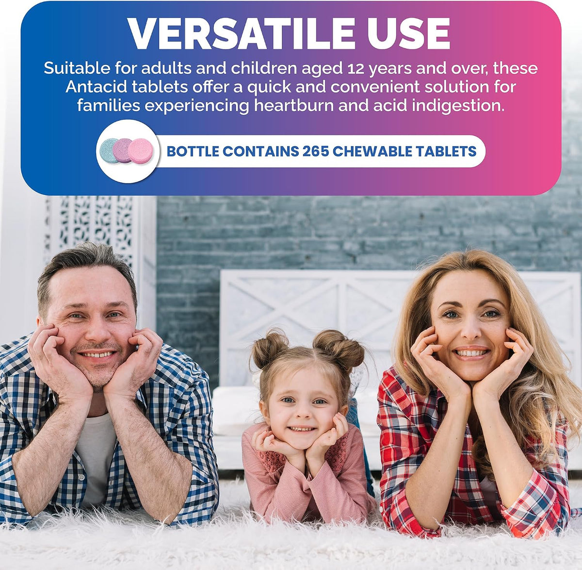 berkley jensen Ultra Strength Antacid Tablets Chewable - 1000mg Calcium Carbonate Antacids for Heartburn, Acid Indigestion, Assorted Berry Flavor - 265 Count (Pack of 1)