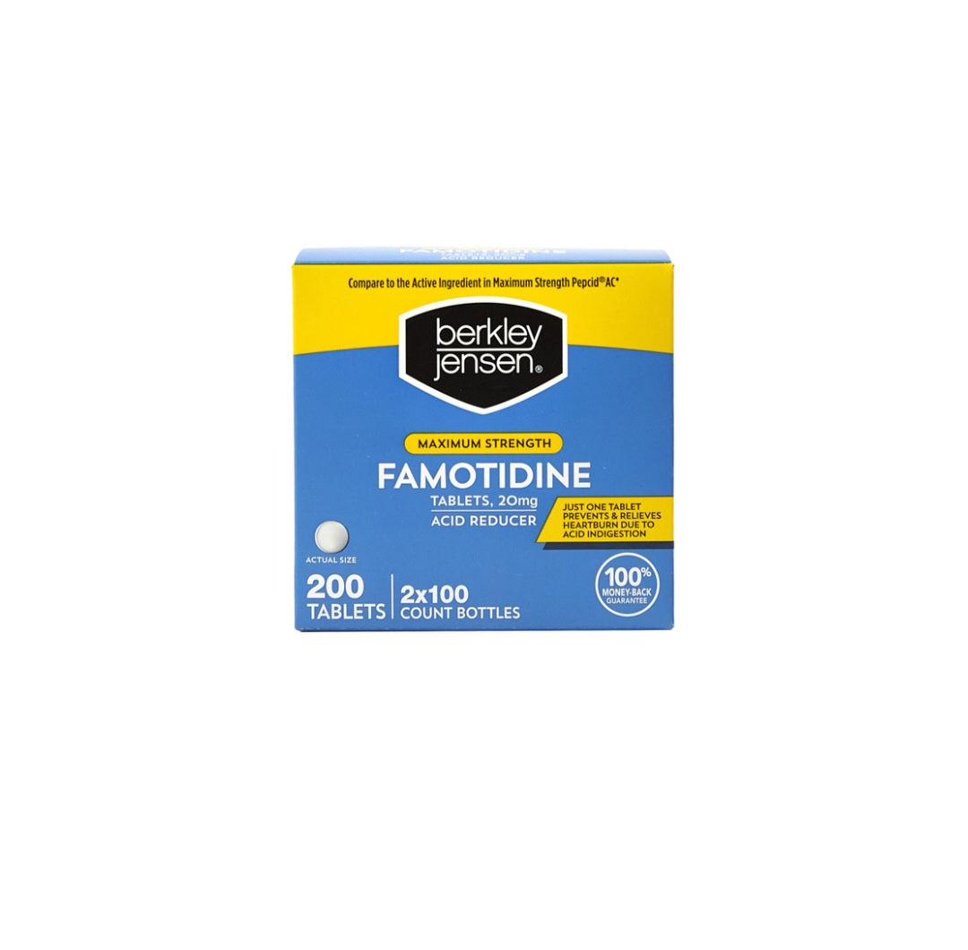 Berkley Jensen Maximum Strength Famotidine Tablets, 200 ct