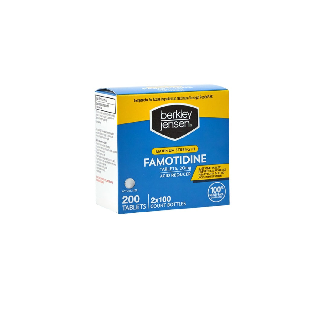 Berkley Jensen Maximum Strength Famotidine Tablets, 200 ct