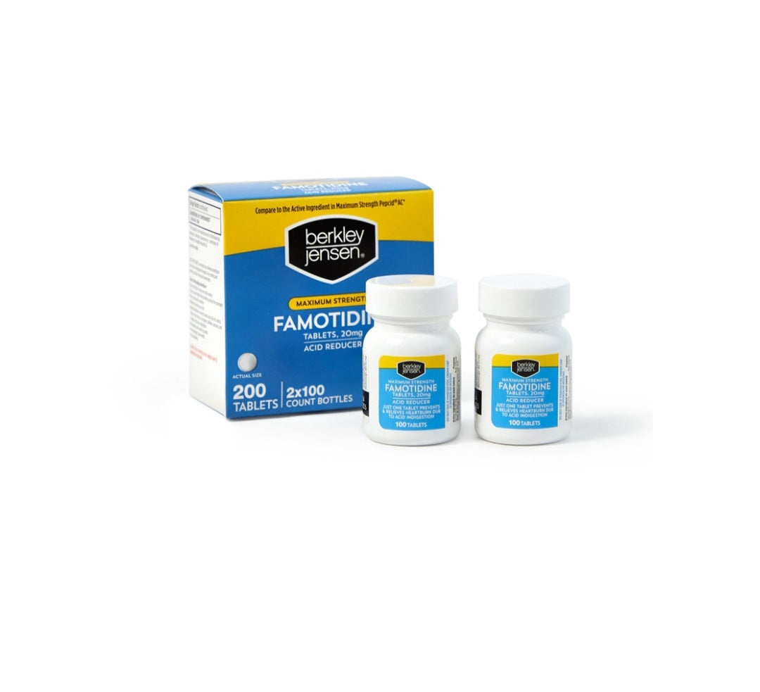 Berkley Jensen Maximum Strength Famotidine Tablets, 200 ct