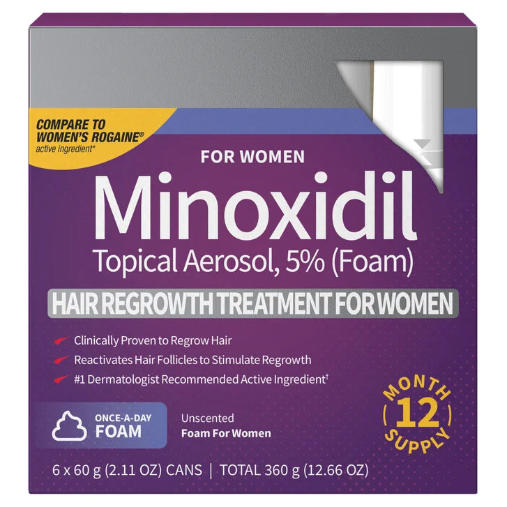 Kirkland Women’s Minoxidil Hair Regrowth Treatment 2.11 fl oz, 6-pack