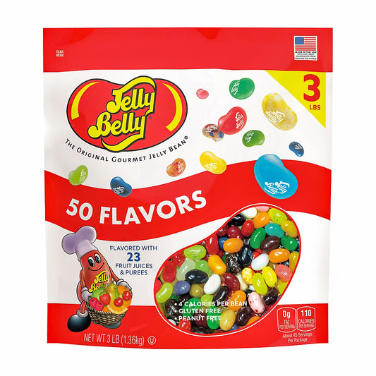 Jelly Belly 3 Pound Bag - 50 Flavors - Kosher Certified (Pack of 1)