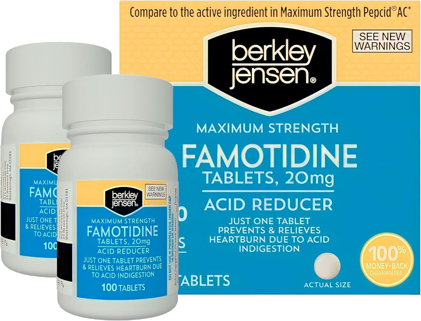 Berkley Jensen Maximum Strength Famotidine Tablets, 200 ct